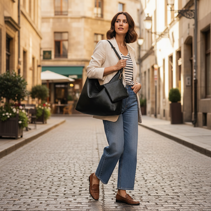 Tote Bag Rétro Grand Format Femme